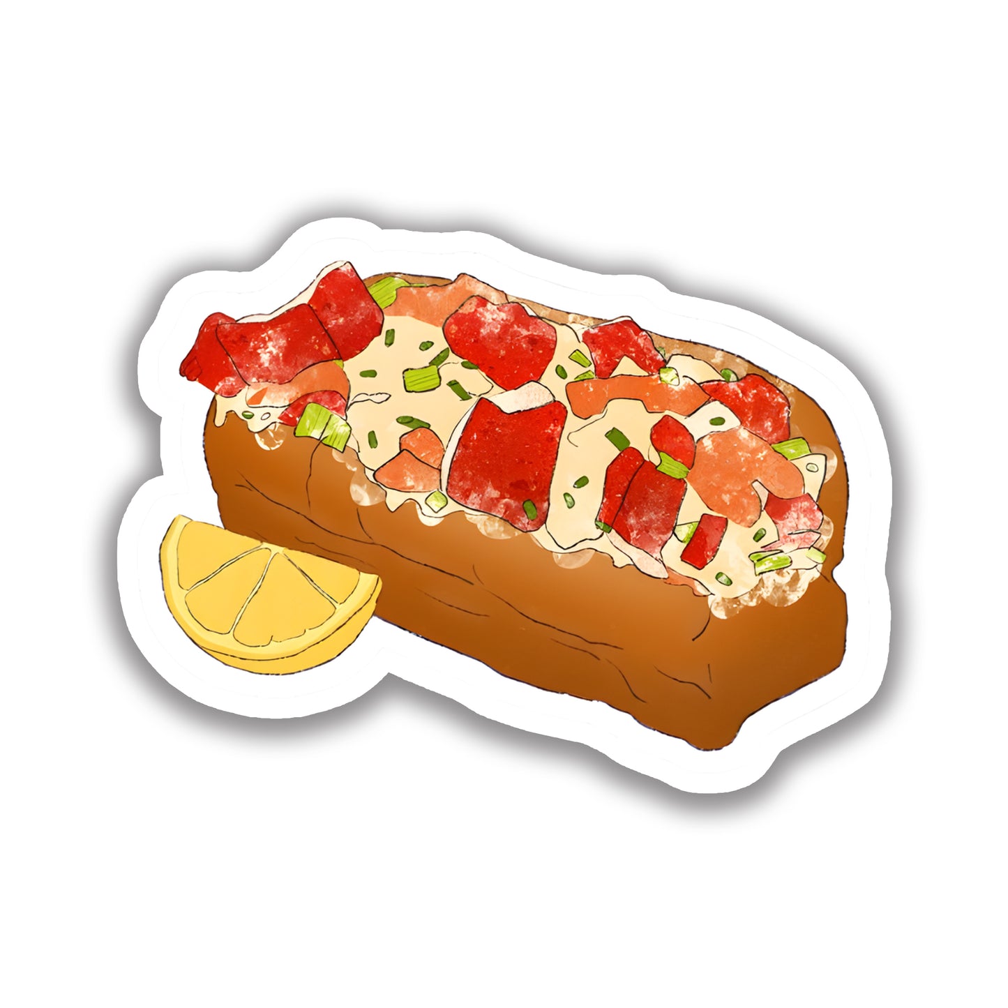 Lobster Roll Watercolor Foodie Sticker