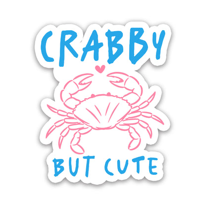 Crabby But Cute Coastal Sticker