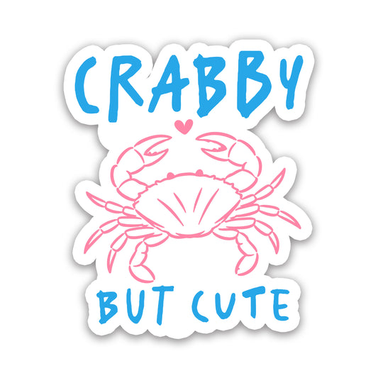 Crabby But Cute Coastal Sticker
