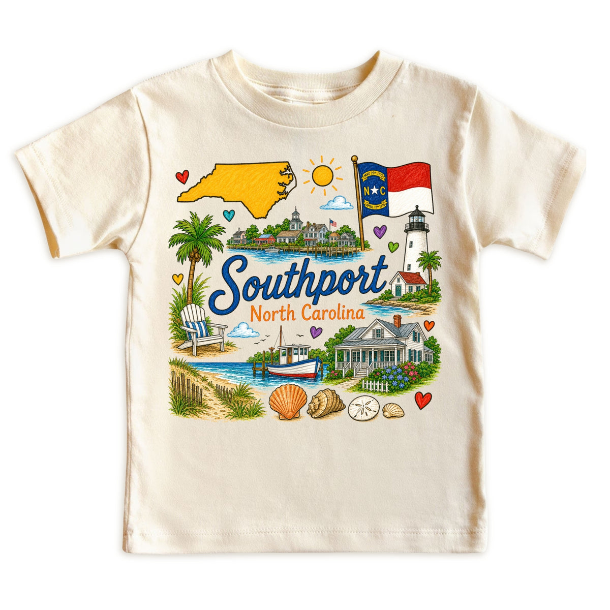 Southport North Carolina Baby Bodysuit for Boys Girls