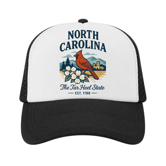 North Carolina Trucker Hat for Kids & Adults
