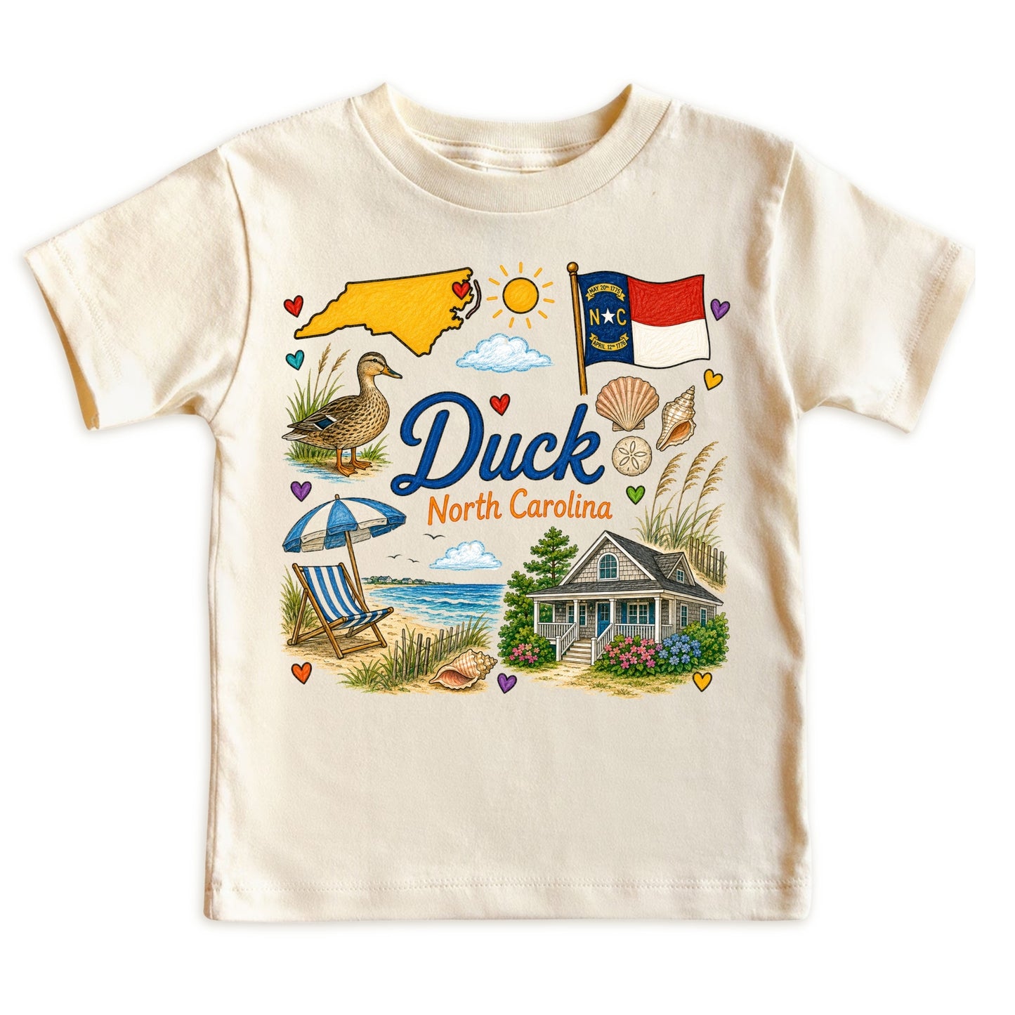 Duck North Carolina Baby Bodysuit for Boys Girls
