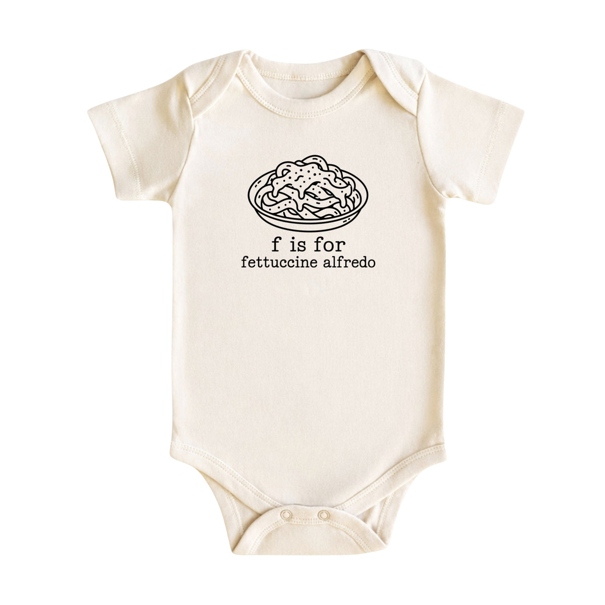 F Is for Fettuccine Alfredo Baby Bodysuit