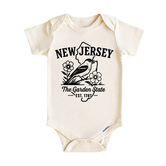 New Jersey Baby Onesie ®, The Garden State Baby Bodysuit for Boys Girls