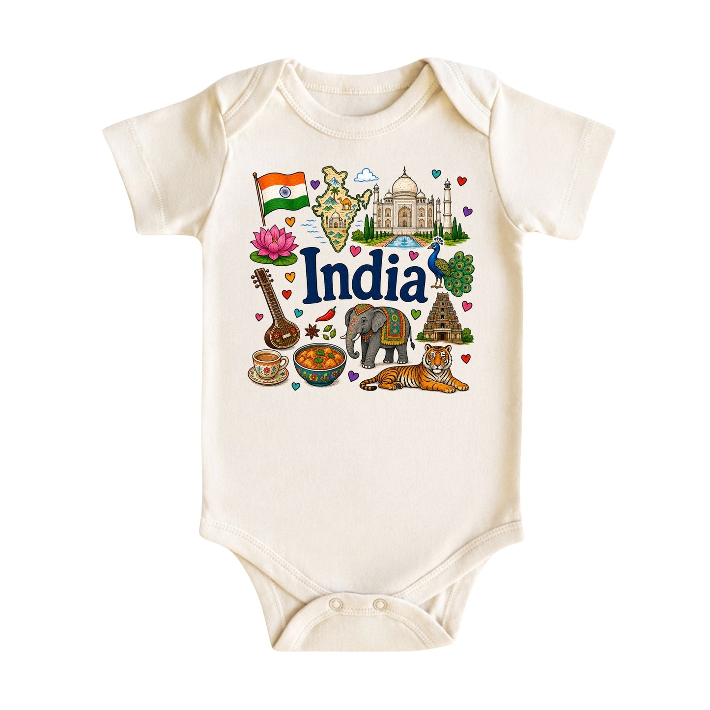 India Baby Bodysuit for Boys Girls