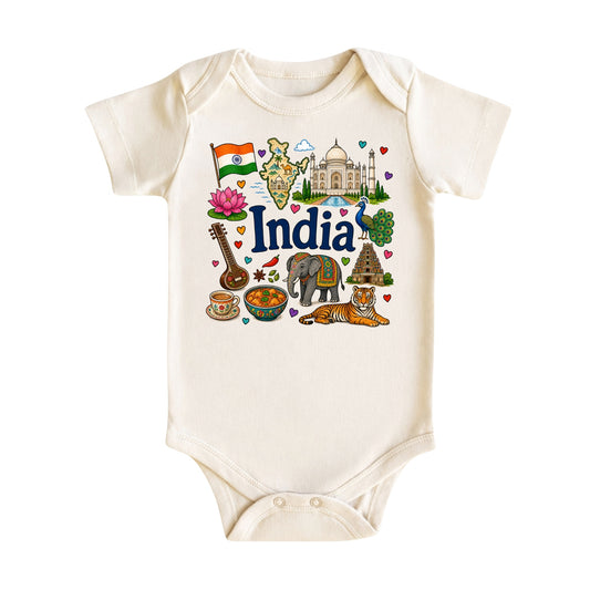 India Baby Bodysuit for Boys Girls