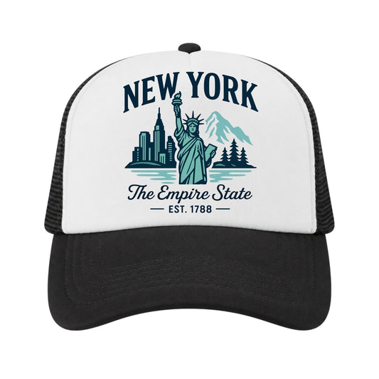 New York Trucker Hat for Kids & Adults - NYC Road Trip Vacation Gifts