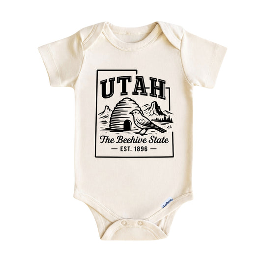 Utah Baby Onesie ®, The Beehive State Baby Bodysuit for Boys Girls