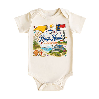 Nags Head North Carolina Baby Bodysuit for Boys Girls