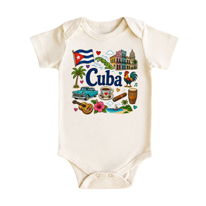 Cuba Baby Bodysuit for Boys Girls