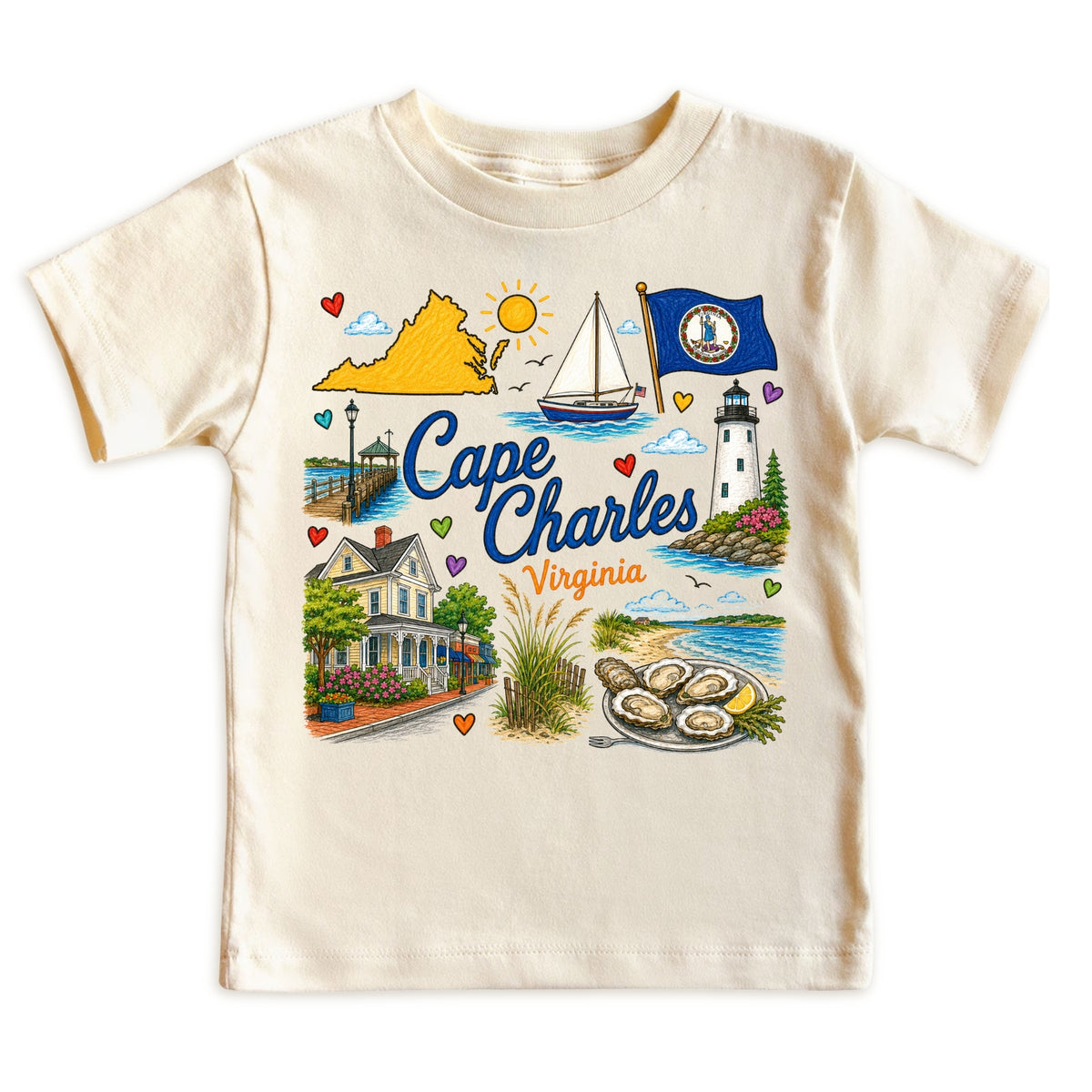 Cape Charles Virginia Baby Bodysuit for Boys Girls