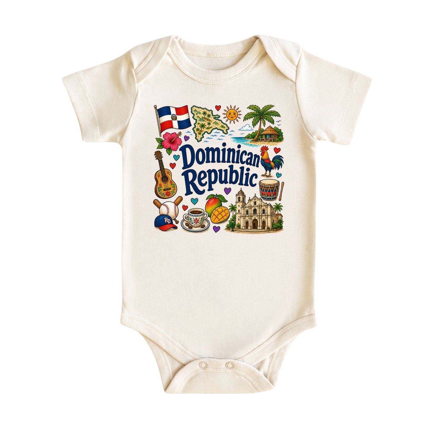 Dominican Republic Baby Bodysuit for Boys Girls