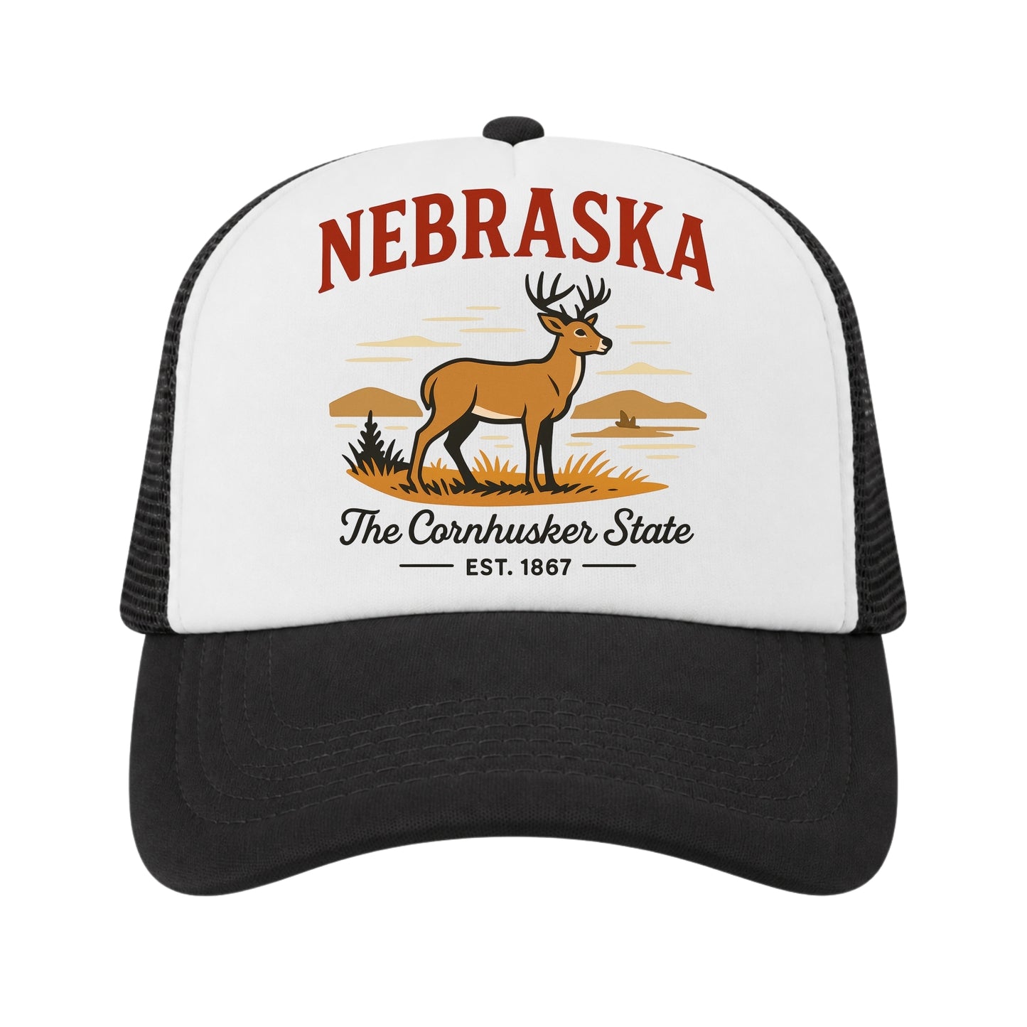 Nebraska Trucker Hat for Kids & Adults, Nebraska Road Trip Vacation Hat
