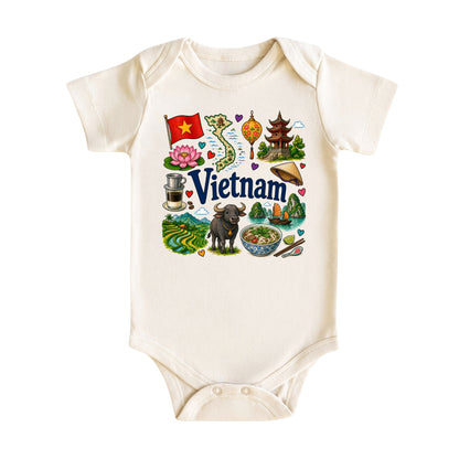 Vietnam Baby Bodysuit for Boys Girls