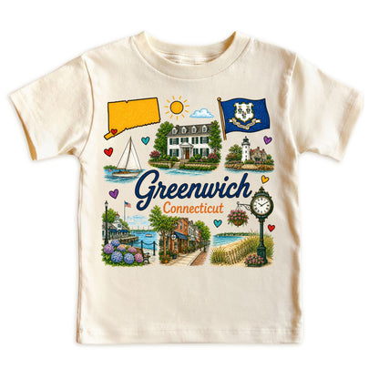 Greenwich Connecticut Baby Bodysuit for Boys Girls