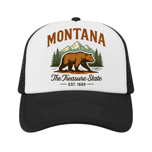 Montana Trucker Hat for Kids & Adults, Montana Road Trip Vacation Hat