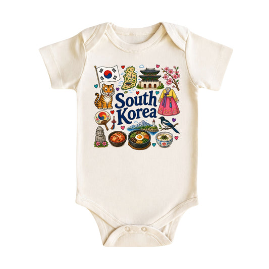 South Korea Baby Bodysuit for Boys Girls