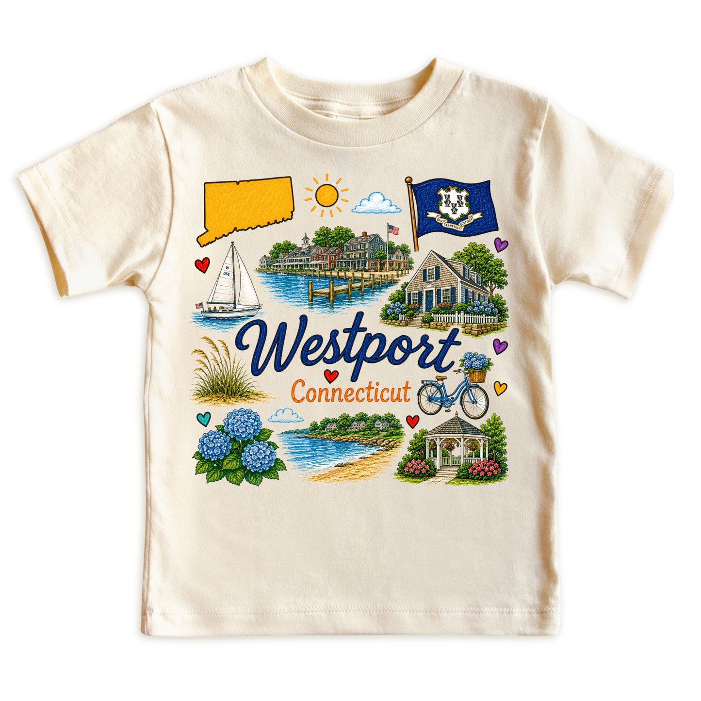 Westport Connecticut Baby Bodysuit for Boys Girls