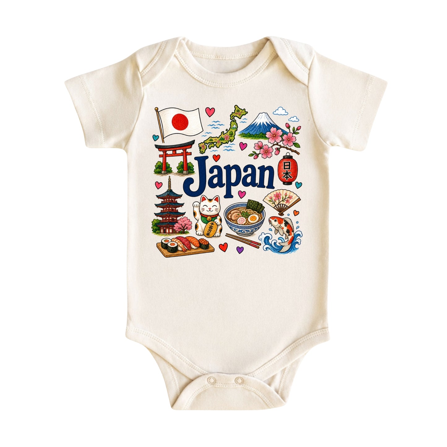 Japan Baby Bodysuit for Boys Girls