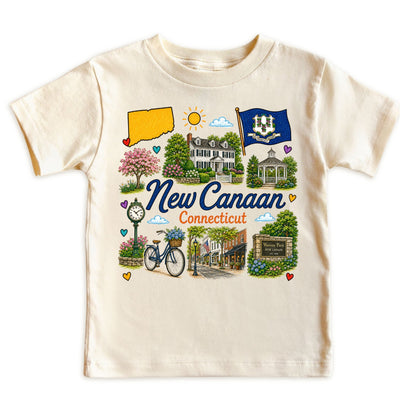 New Canaan Connecticut Baby Bodysuit for Boys Girls