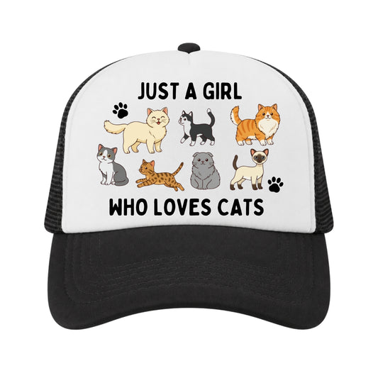 Just a Girl Who Loves Cats trucker hat
