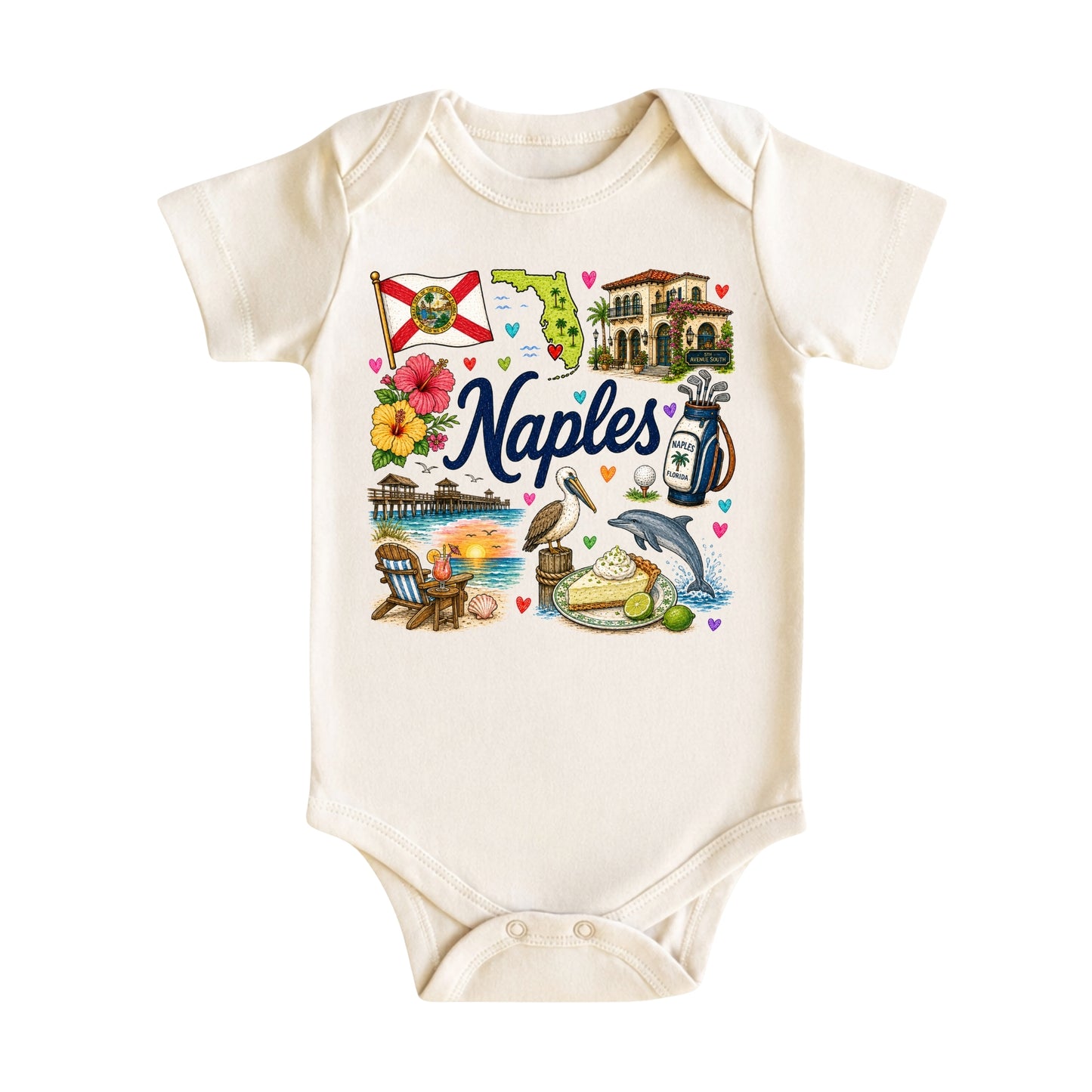 Naples Florida Baby Bodysuit for Boys Girls