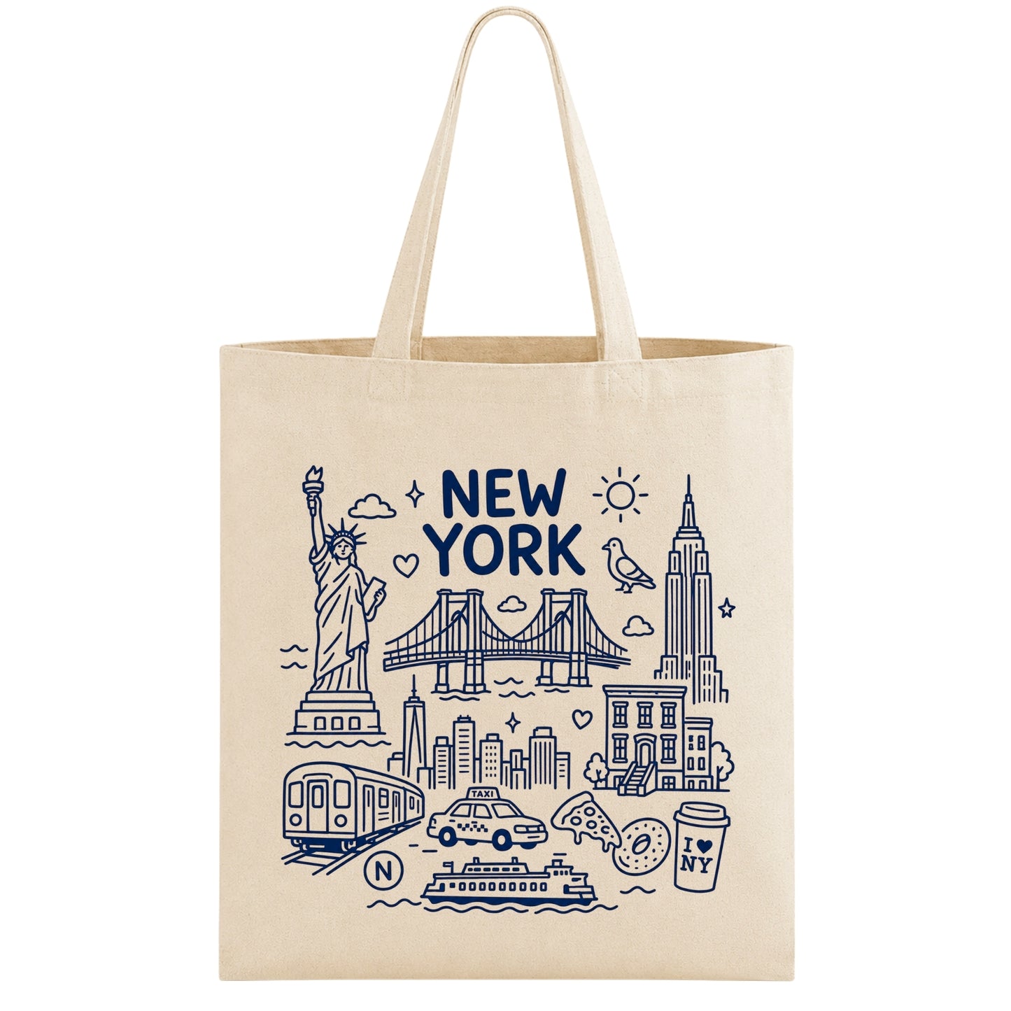 New York Tote Bag, NYC Travel Market Bag