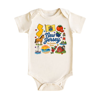 New Jersey Baby Bodysuit for Boys Girls
