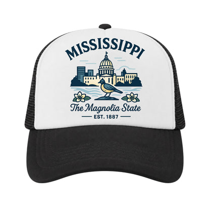Mississippi Trucker Hat for Kids & Adults, Road Trip Vacation Hat