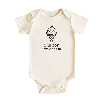 I Is for Ice Cream Baby Bodysuit