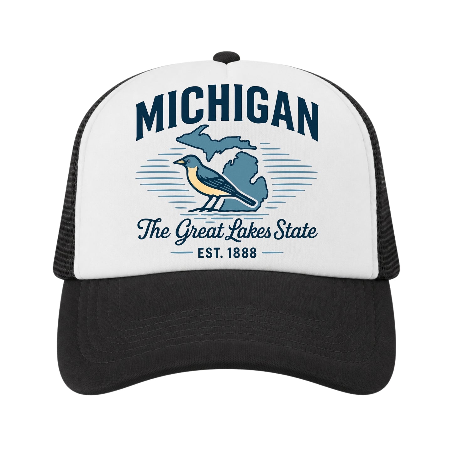 Michigan Trucker Hat for Kids & Adults, Michigan Road Trip Vacation Hat