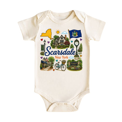 Scarsdale New York Baby Bodysuit for Boys Girls