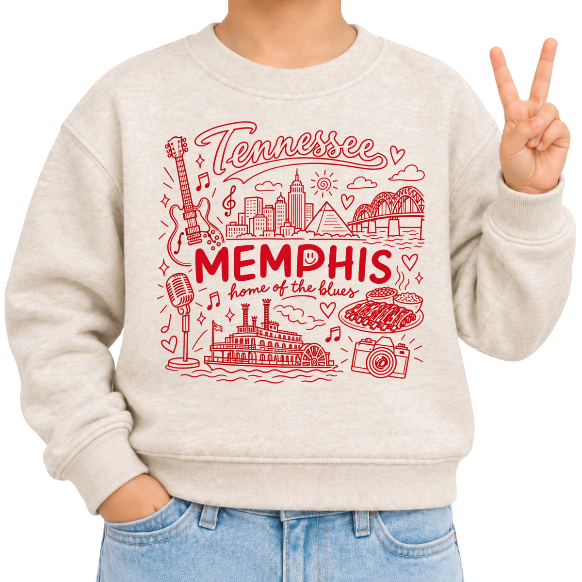 Memphis Illustration T-Shirt