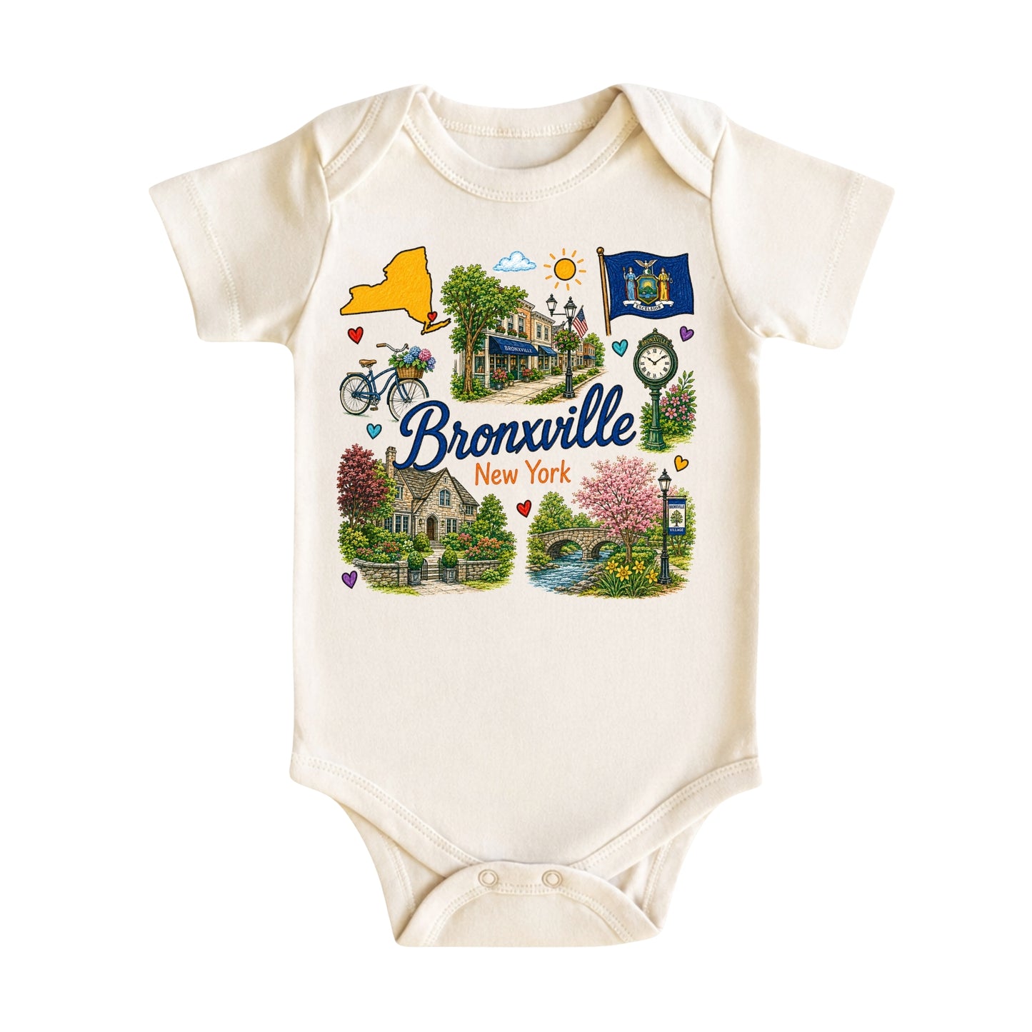 Bronxville New York Baby Bodysuit for Boys Girls