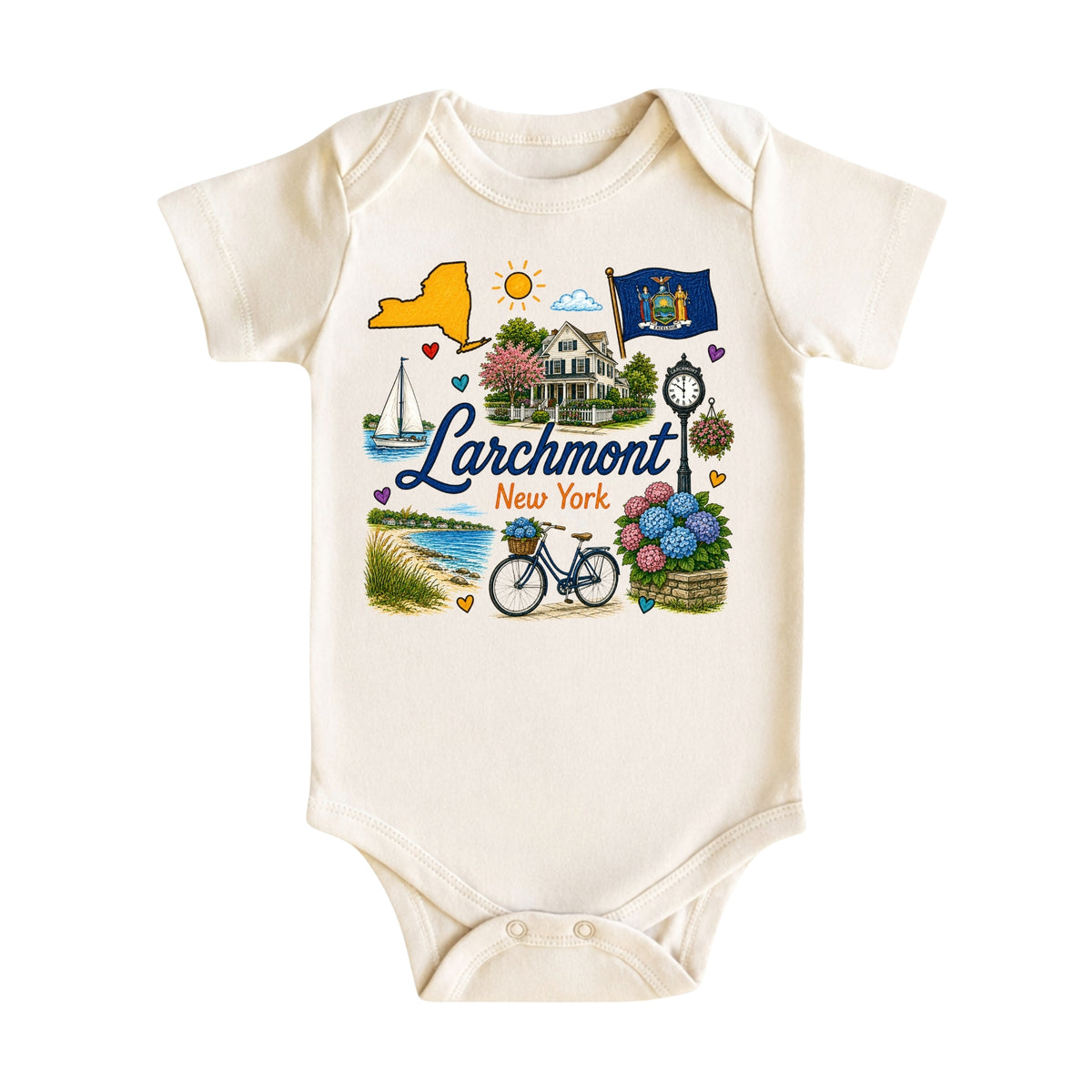 Larchmont New York Baby Bodysuit for Boys Girls