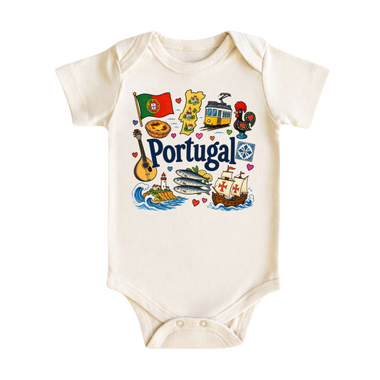 Portugal Baby Bodysuit for Boys Girls