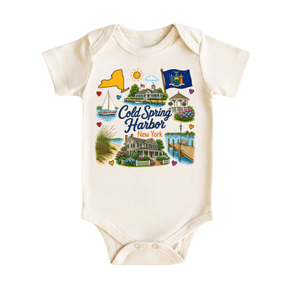 Cold Spring Harbor New York Baby Bodysuit for Boys Girls
