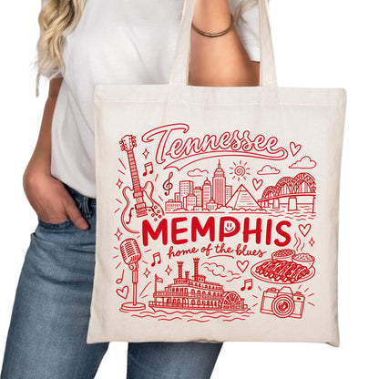 Memphis Symbols Tote Bag