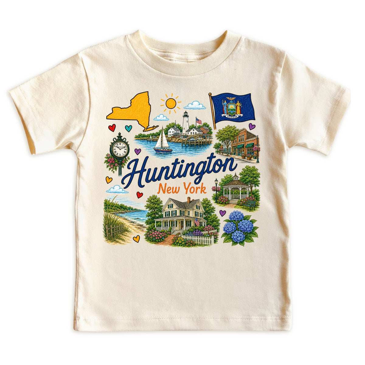 Huntington New York Baby Bodysuit for Boys Girls