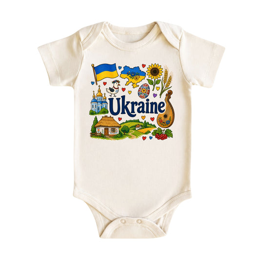 Ukraine Baby Bodysuit for Boys Girls