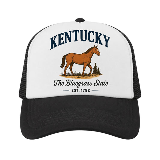 Kentucky Trucker Hat for Kids & Adults, Kentucky Road Trip Vacation Hat