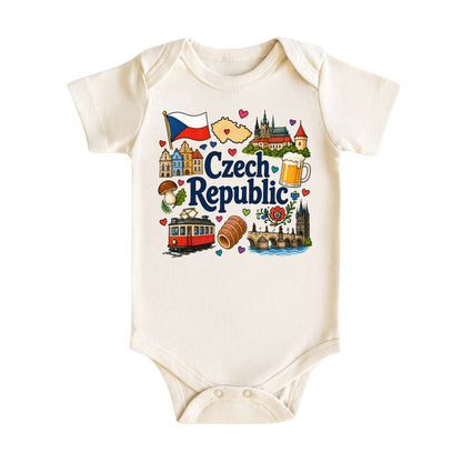 Czech Republic Baby Bodysuit for Boys Girls