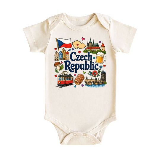 Czech Republic Baby Bodysuit for Boys Girls