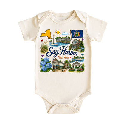 Sag Harbor New York Baby Bodysuit for Boys Girls
