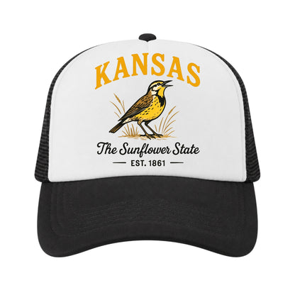 Kansas Trucker Hat for Kids & Adults, Kansas Road Trip Vacation Hat