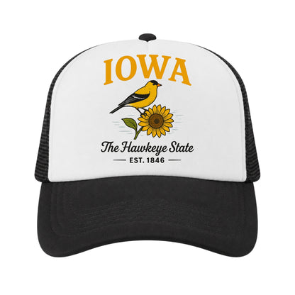 Iowa Trucker Hat for Kids & Adults, Iowa Road Trip Vacation Hat