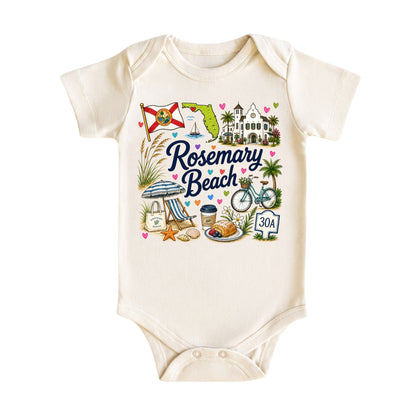 Rosemary Beach Florida Baby Bodysuit for Boys Girls