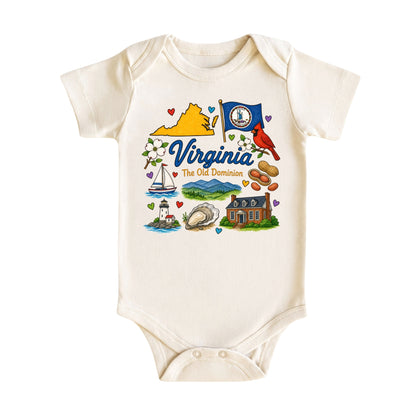 Virginia Baby Bodysuit for Boys Girls