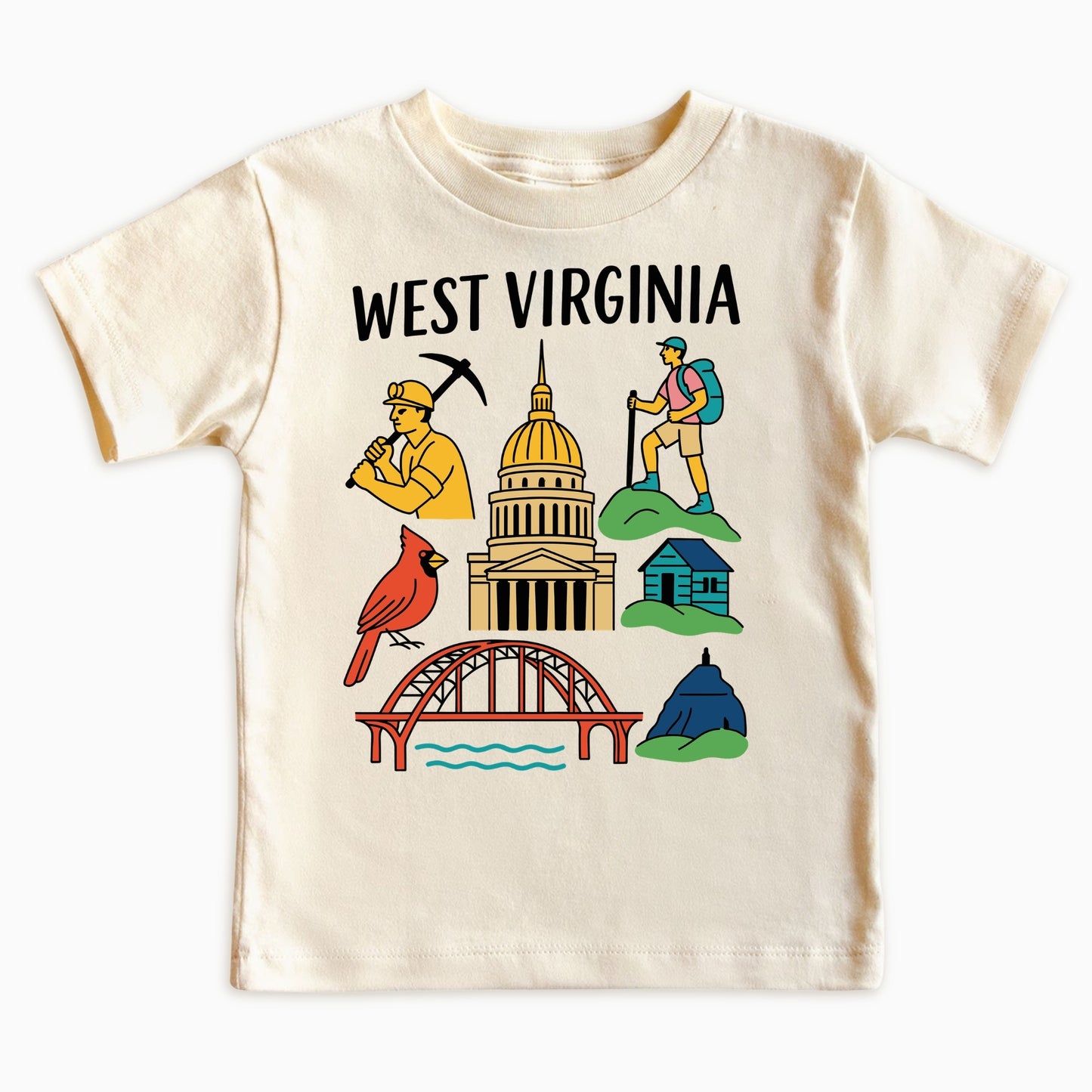 West Virginia State Kids T-Shirt