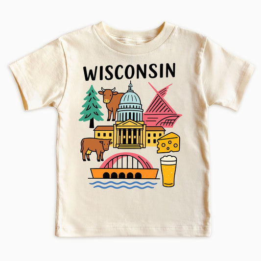 Wisconsin State Kids T-Shirt